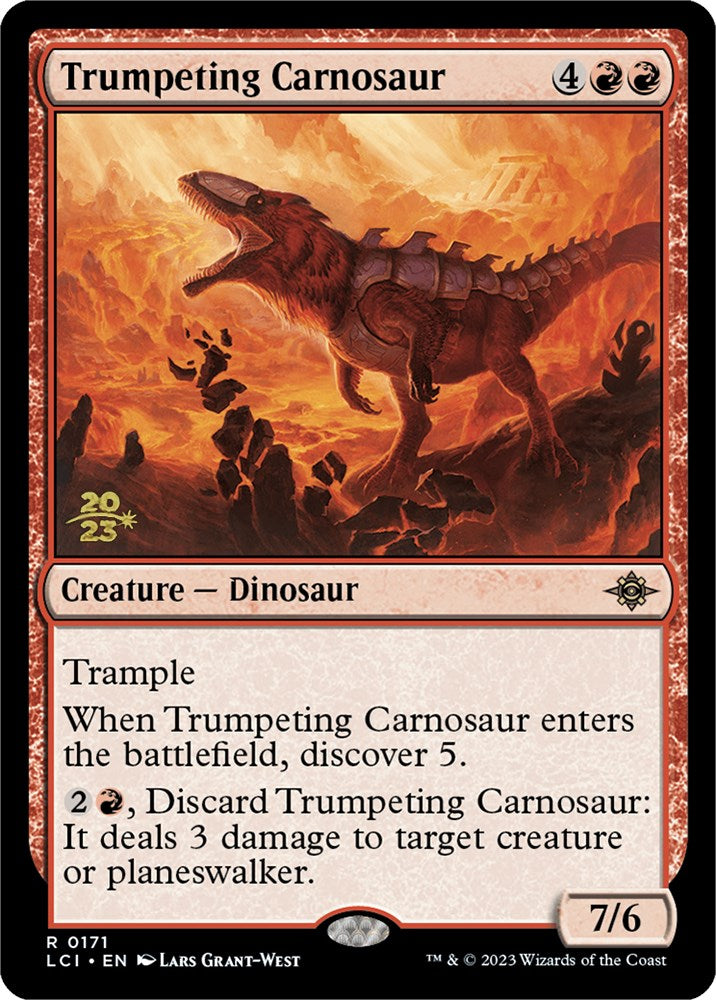 Trumpeting Carnosaur [The Lost Caverns of Ixalan Prerelease Cards] | Shuffle n Cut Hobbies & Games