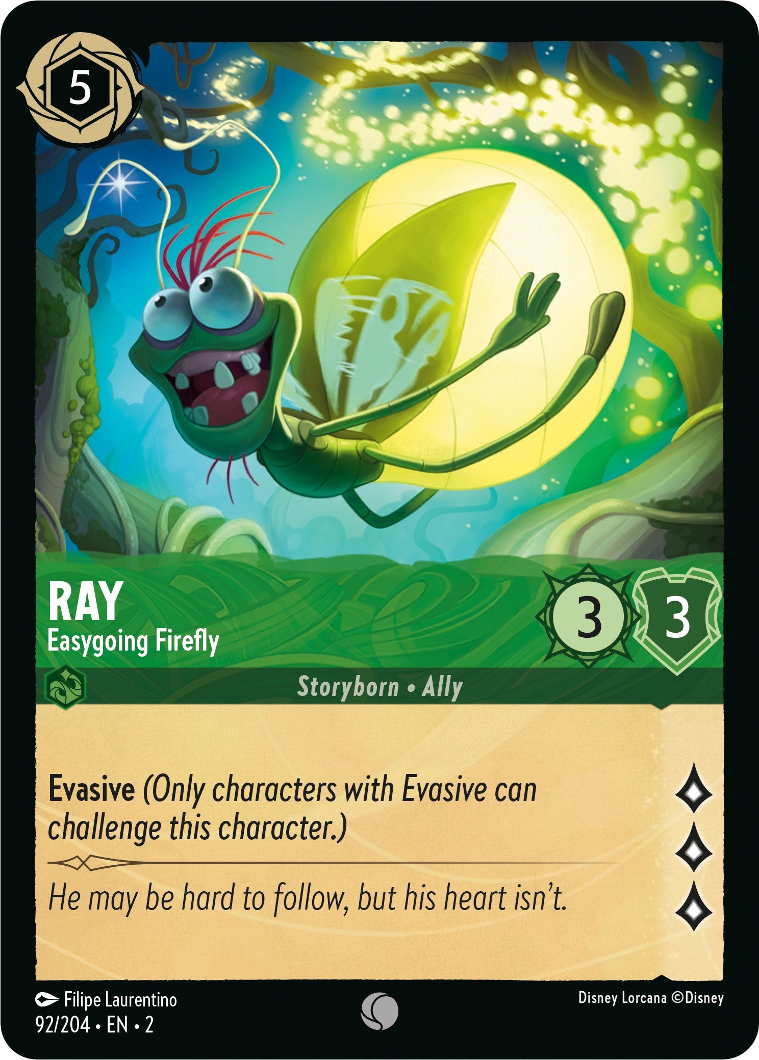 Ray - Easygoing Firefly (92/204) [Rise of the Floodborn] | Shuffle n Cut Hobbies & Games