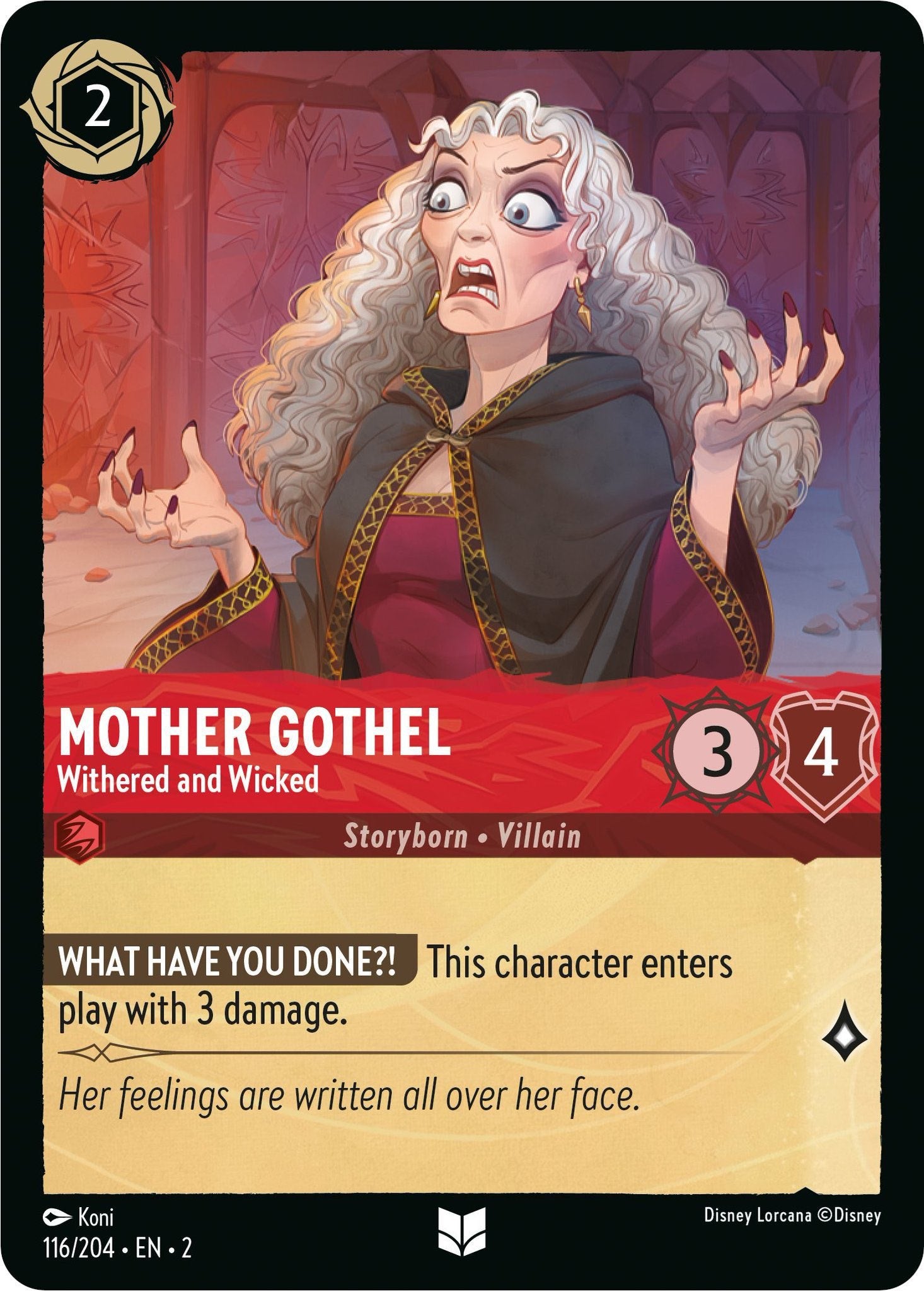 Mother Gothel - Withered and Wicked (116/204) [Rise of the Floodborn] | Shuffle n Cut Hobbies & Games