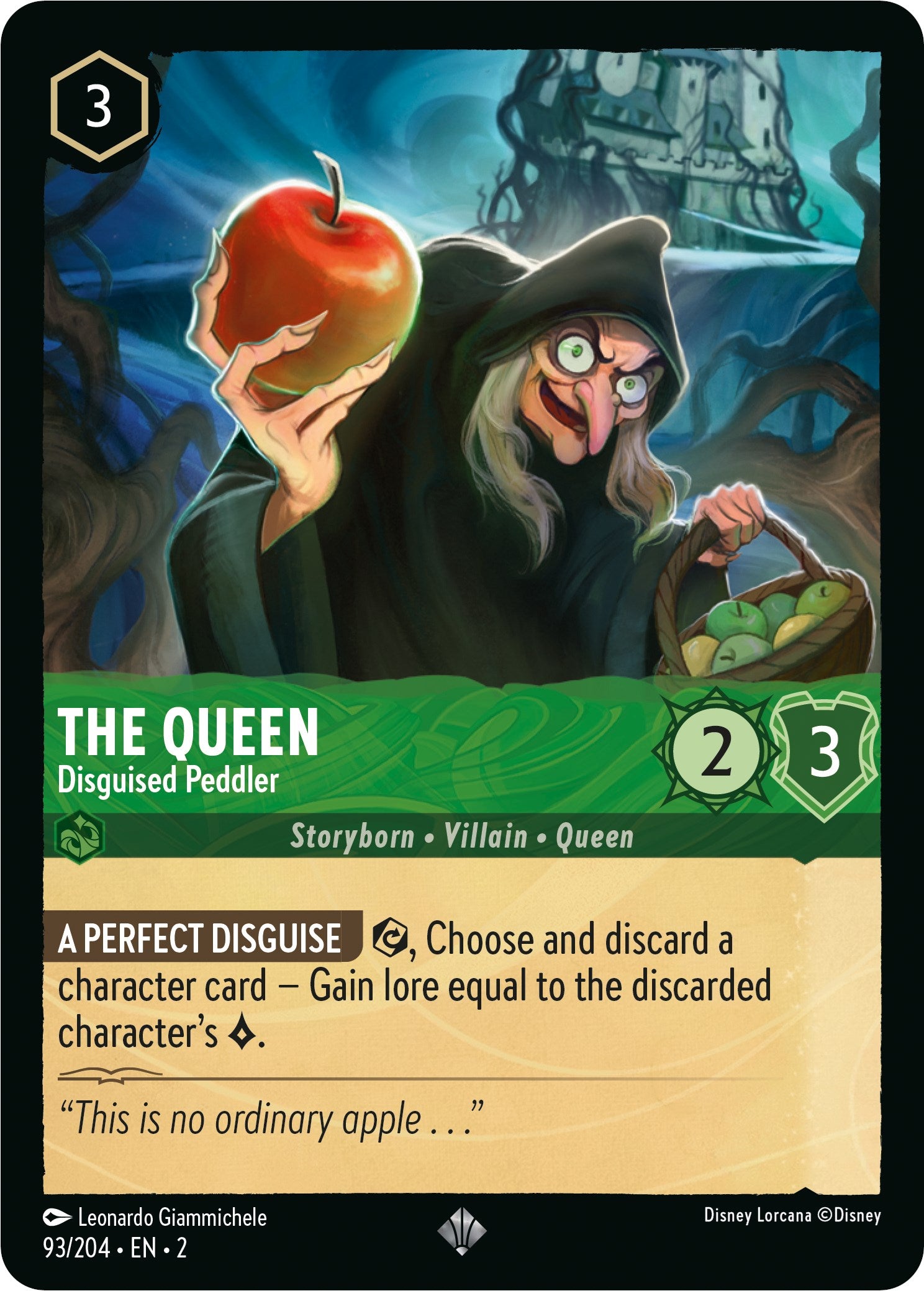 The Queen - Disguised Peddler (93/204) [Rise of the Floodborn] | Shuffle n Cut Hobbies & Games