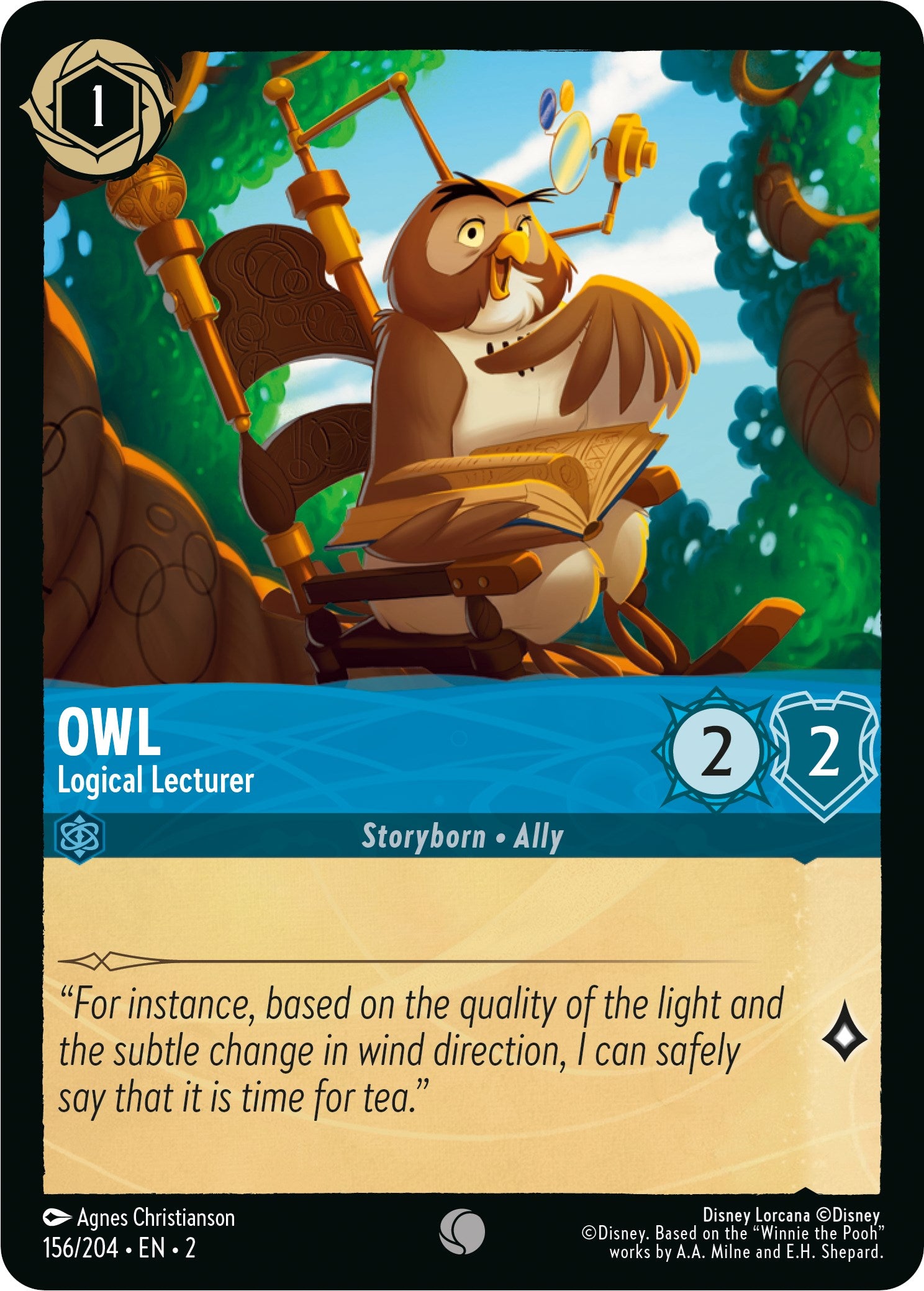 Owl - Logical Lecturer (156/204) [Rise of the Floodborn] | Shuffle n Cut Hobbies & Games