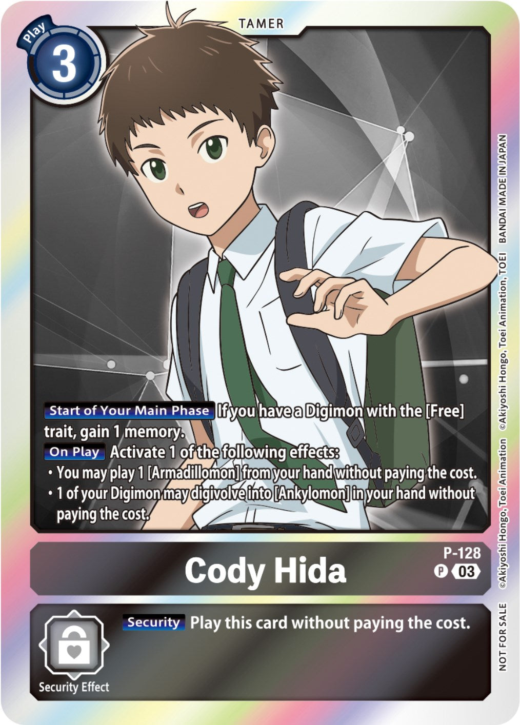 Cody Hida [P-128] (Tamer Party Pack -The Beginning- Ver. 2.0) [Promotional Cards] | Shuffle n Cut Hobbies & Games