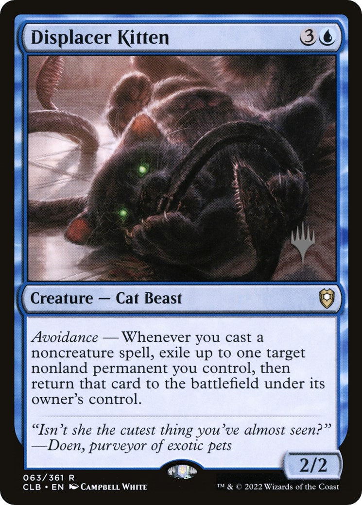 Displacer Kitten (Promo Pack) [Commander Legends: Battle for Baldur's Gate Promos] | Shuffle n Cut Hobbies & Games