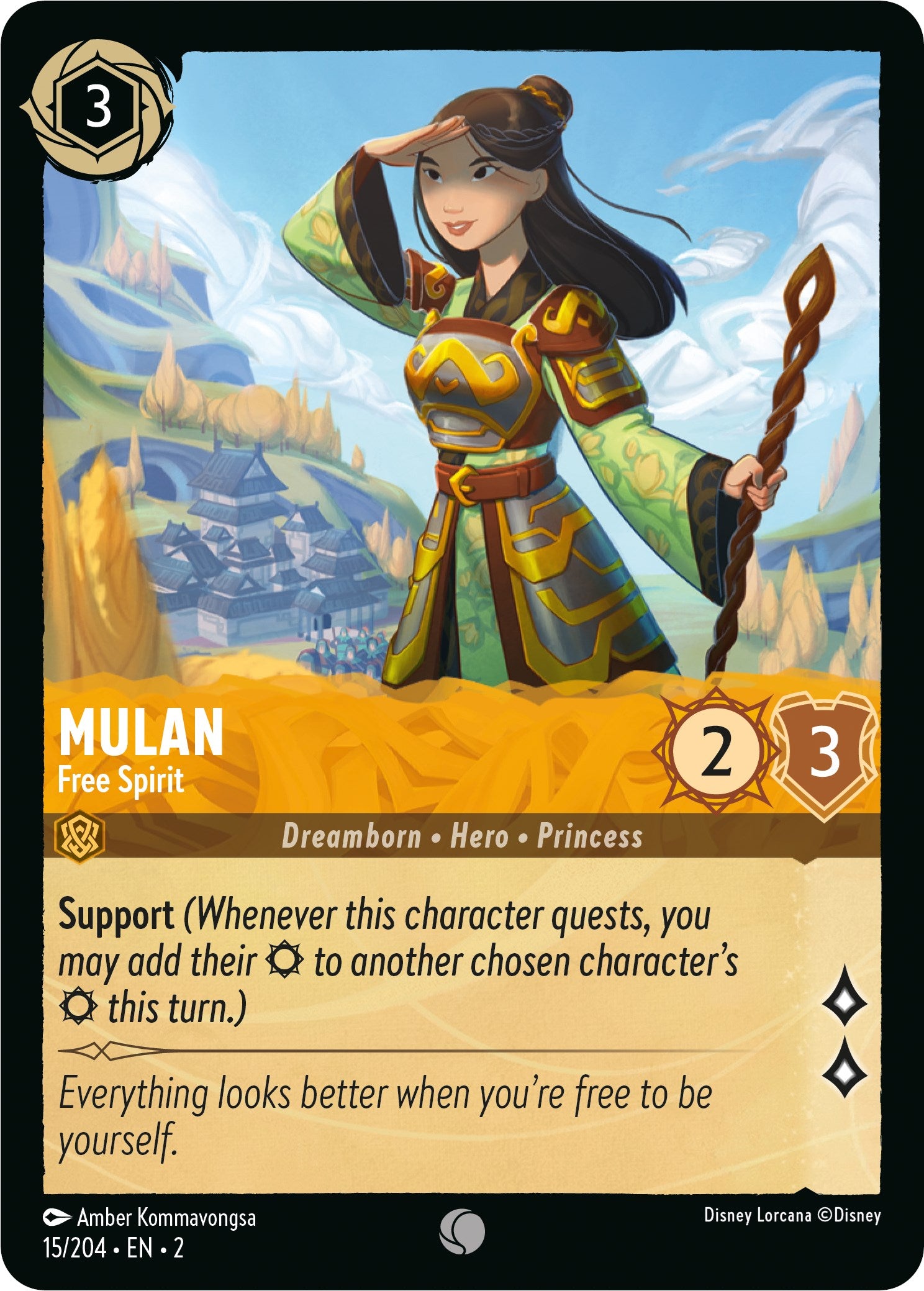 Mulan - Free Spirit (15/204) [Rise of the Floodborn] | Shuffle n Cut Hobbies & Games