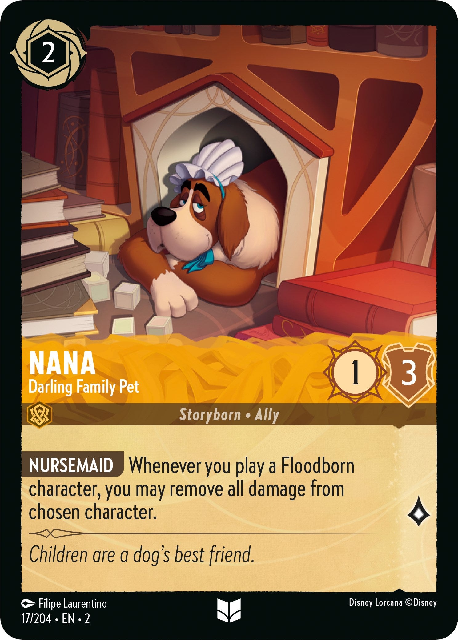 Nana - Darling Family Pet (17/204) [Rise of the Floodborn] | Shuffle n Cut Hobbies & Games