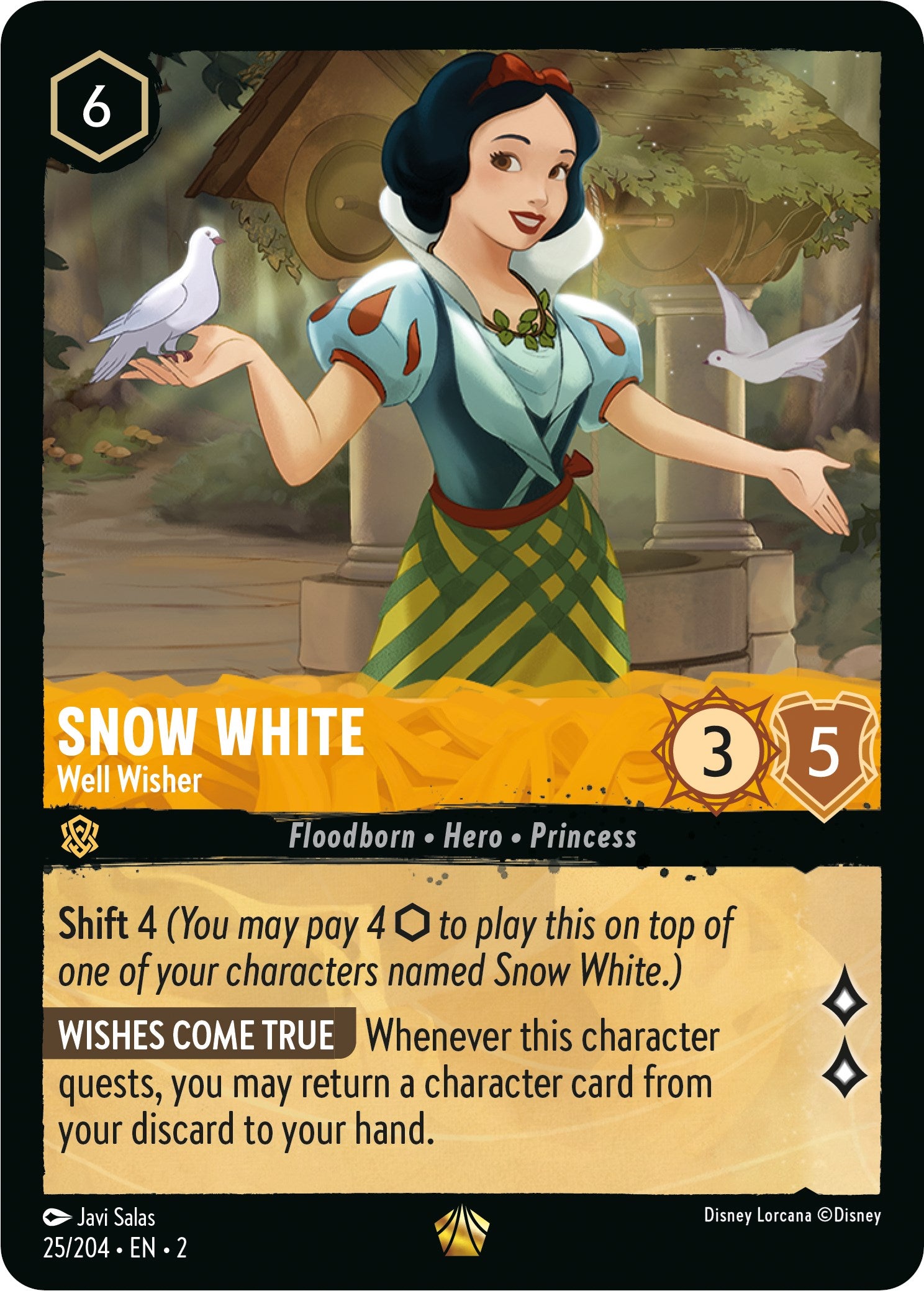 Snow White - Well Wisher (25/204) [Rise of the Floodborn] | Shuffle n Cut Hobbies & Games