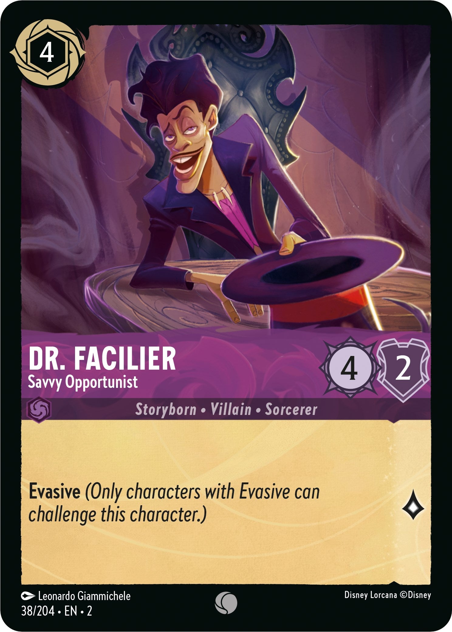 Dr. Facilier - Savvy Opportunist (38/204) [Rise of the Floodborn] | Shuffle n Cut Hobbies & Games