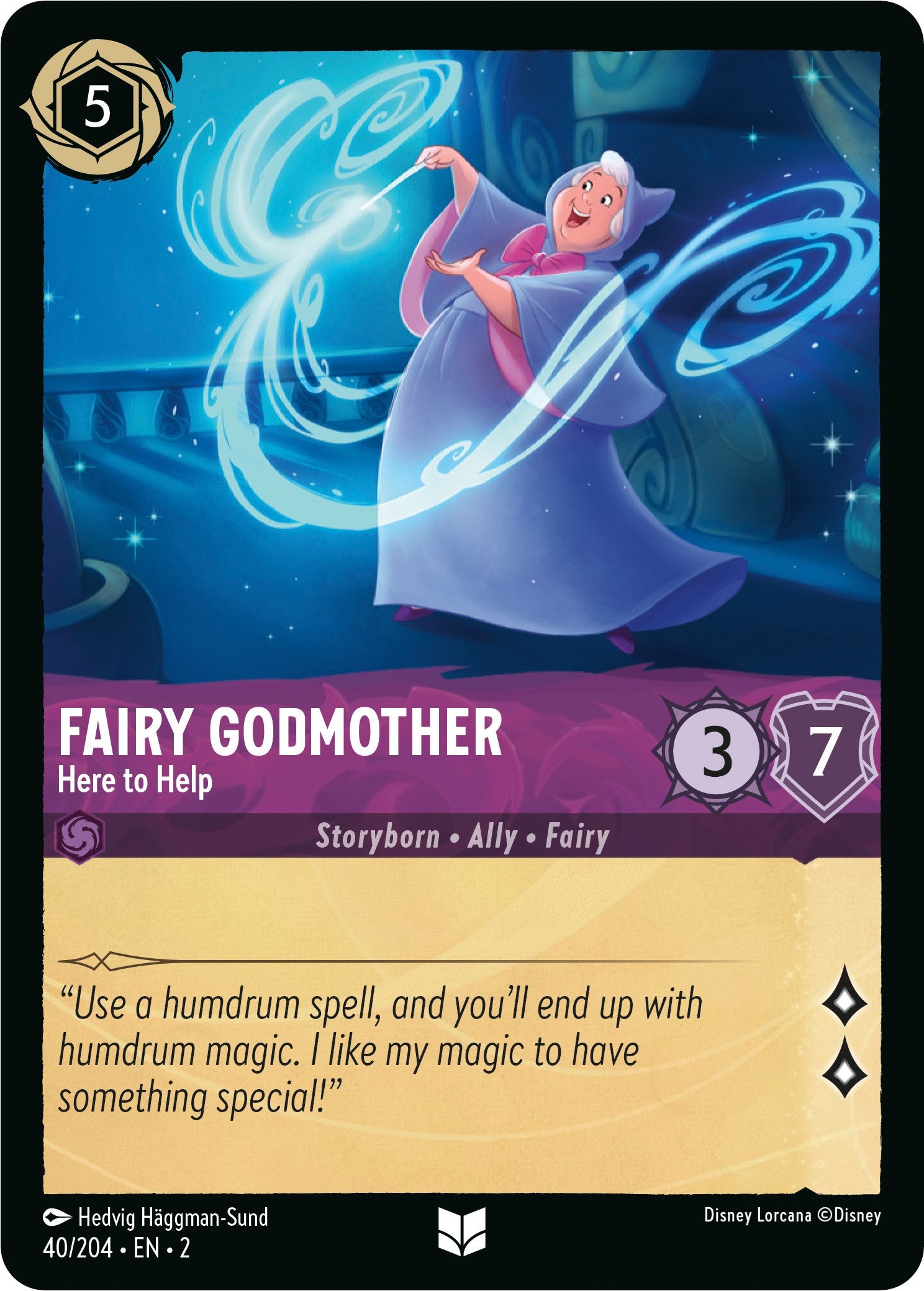 Fairy Godmother - Here to Help (40/204) [Rise of the Floodborn] | Shuffle n Cut Hobbies & Games