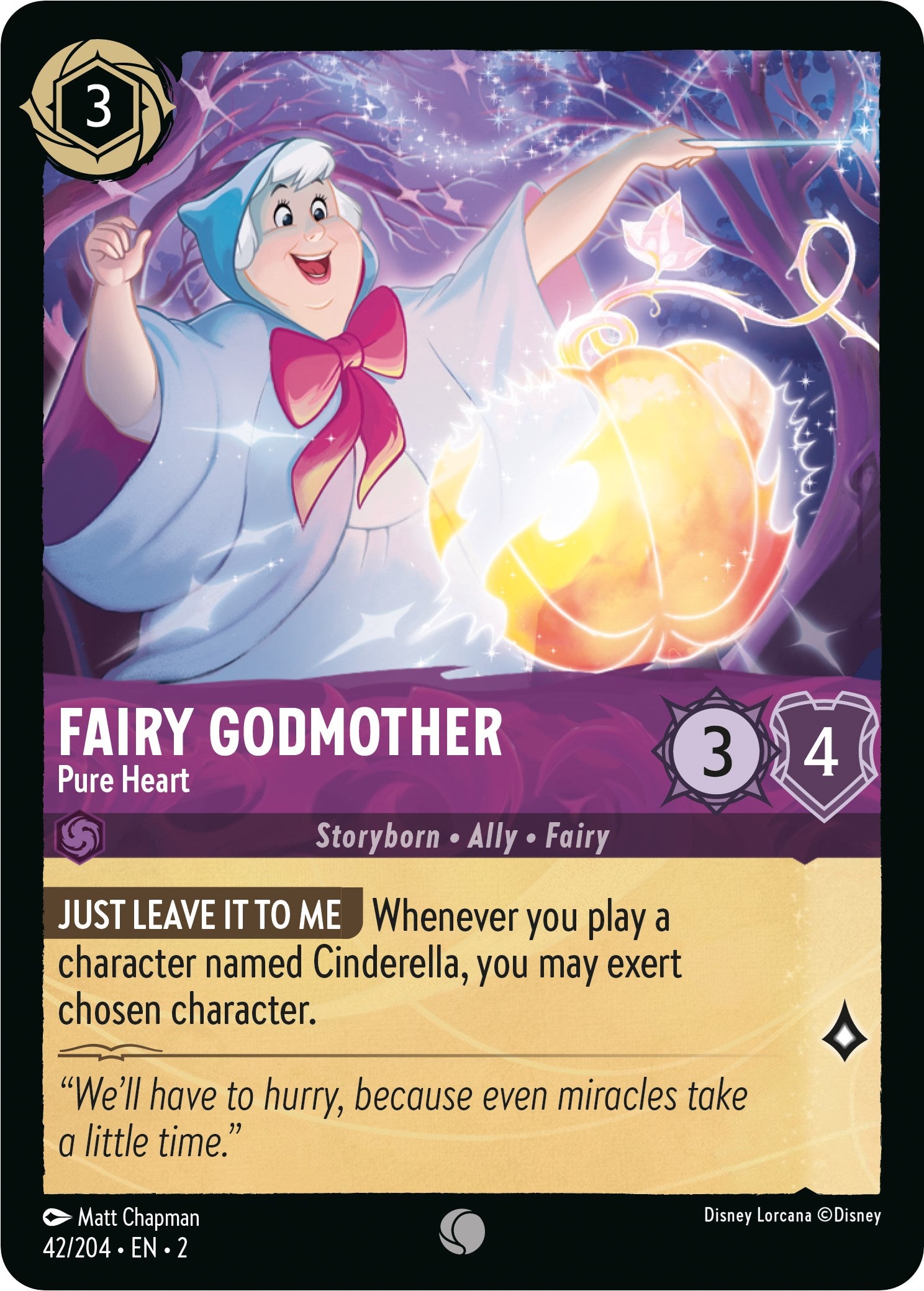 Fairy Godmother - Pure Heart (42/204) [Rise of the Floodborn] | Shuffle n Cut Hobbies & Games