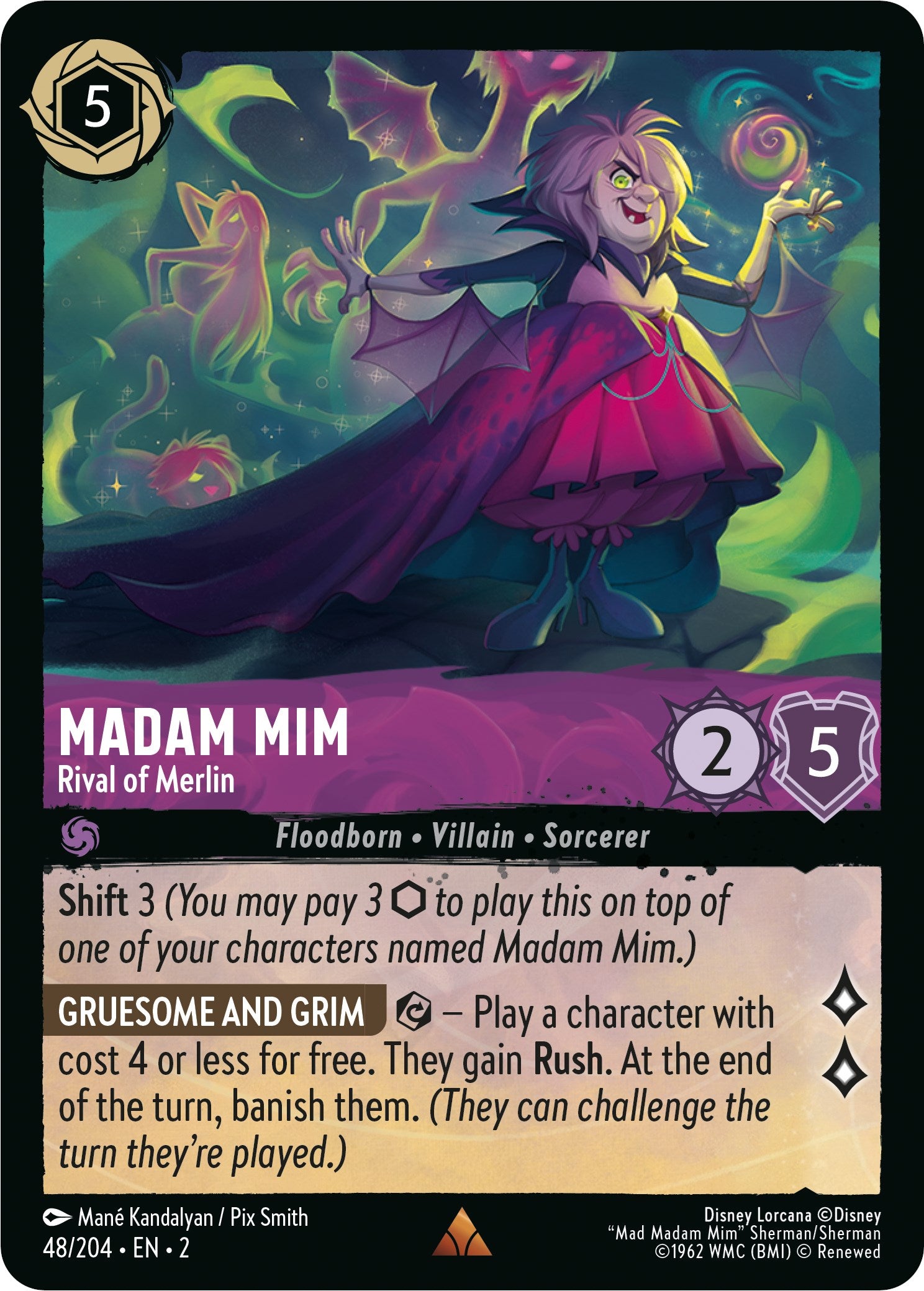Madam Mim - Rival of Merlin (48/204) [Rise of the Floodborn] | Shuffle n Cut Hobbies & Games