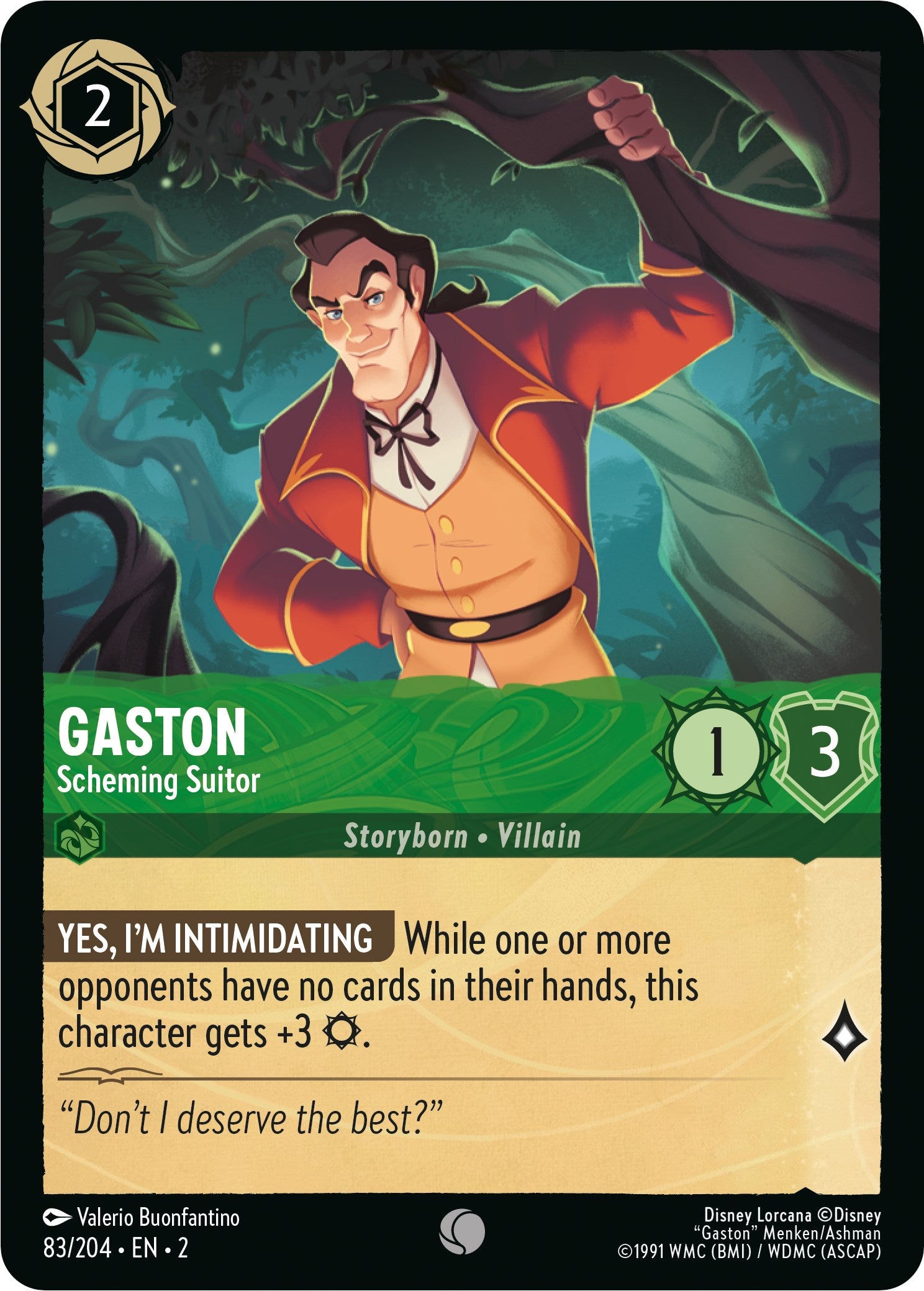 Gaston - Scheming Suitor (83/204) [Rise of the Floodborn] | Shuffle n Cut Hobbies & Games
