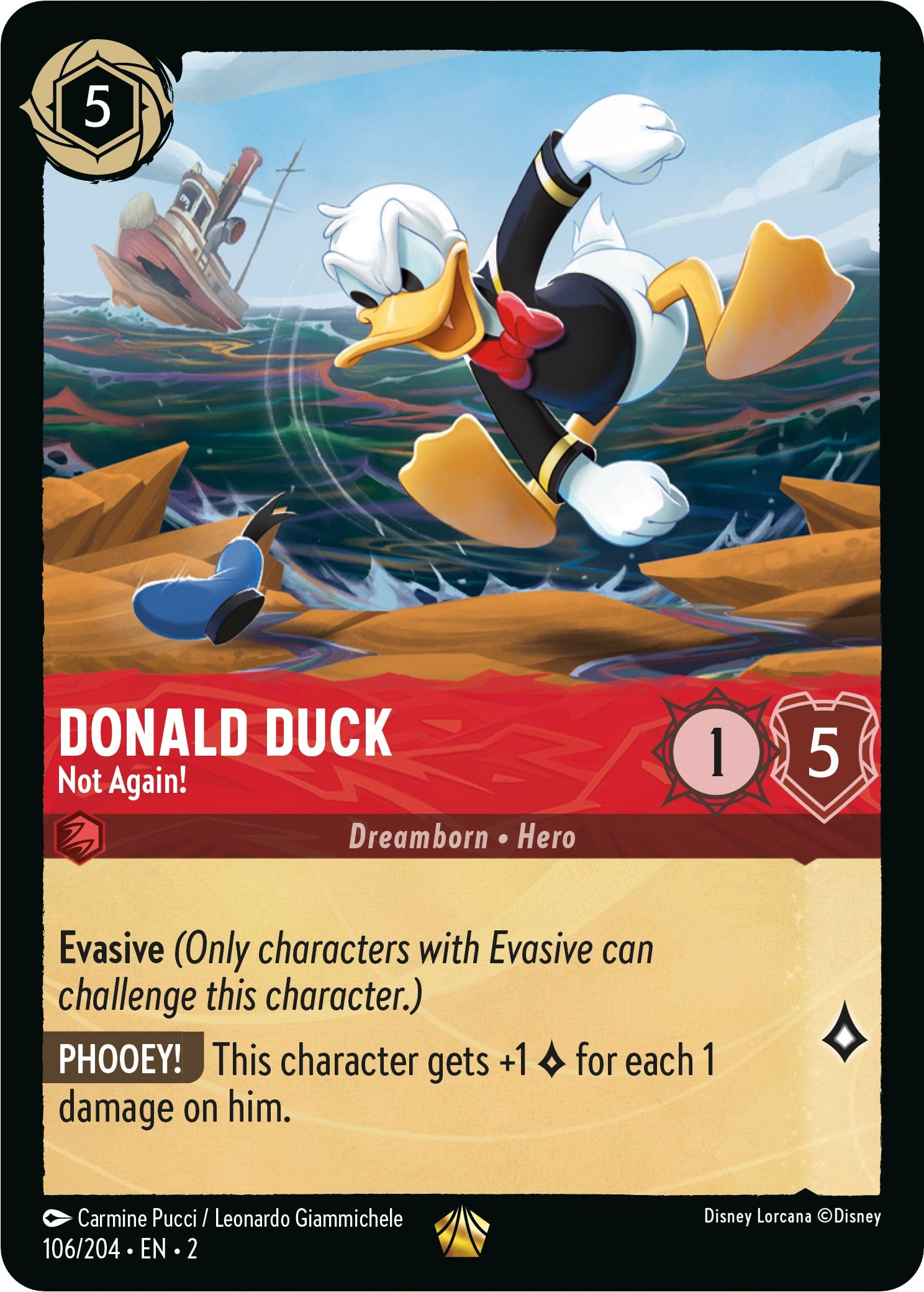 Donald Duck - Not Again! (106/204) [Rise of the Floodborn] | Shuffle n Cut Hobbies & Games