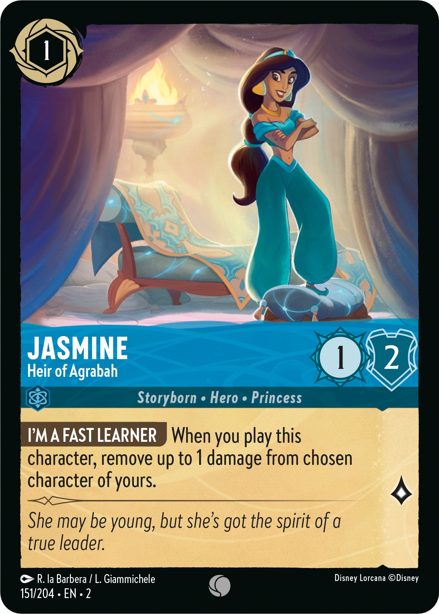 Jasmine - Heir of Agrabah (151/204) [Rise of the Floodborn] | Shuffle n Cut Hobbies & Games