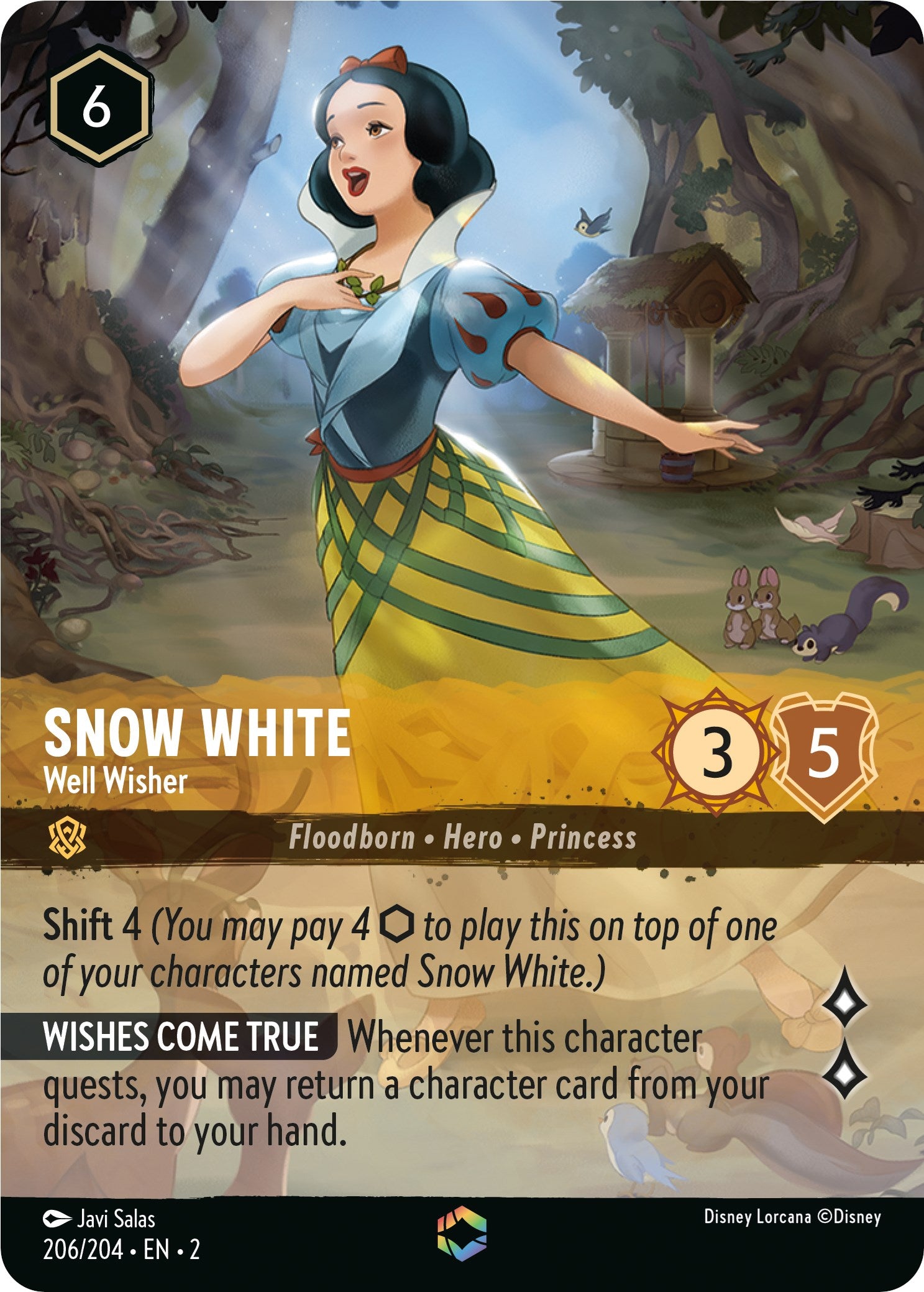 Snow White - Well Wisher (Enchanted) (206/204) [Rise of the Floodborn] | Shuffle n Cut Hobbies & Games