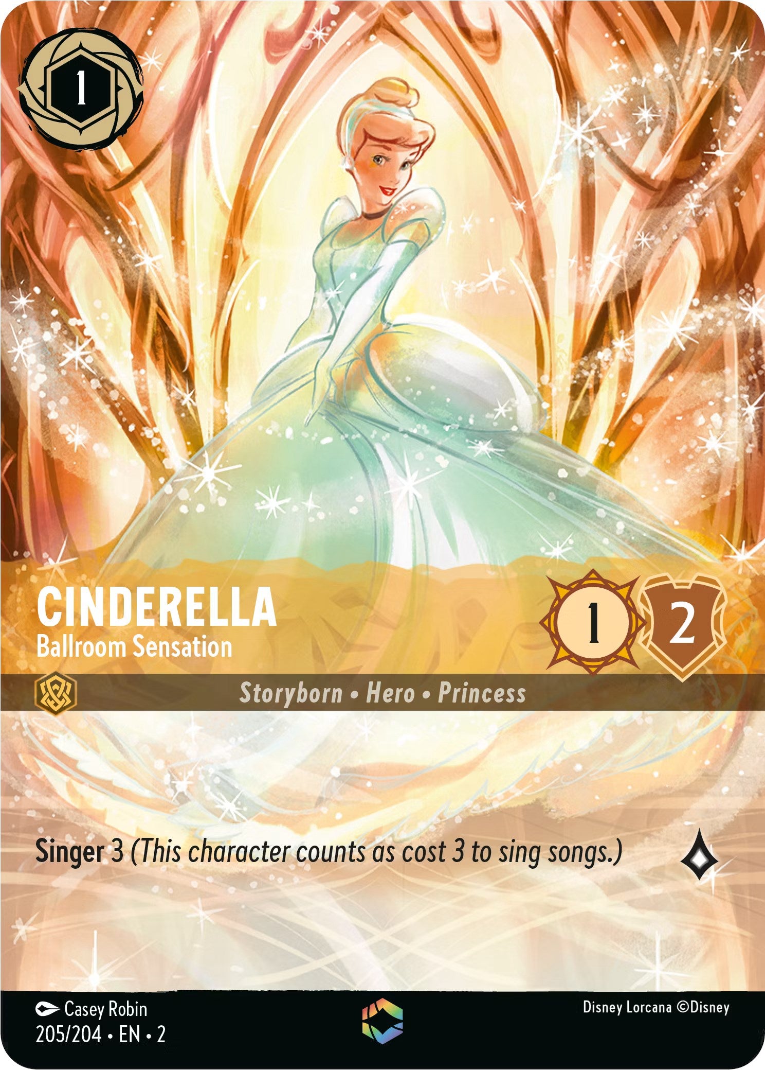 Cinderella - Ballroom Sensation (Enchanted) (205/204) [Rise of the Floodborn] | Shuffle n Cut Hobbies & Games