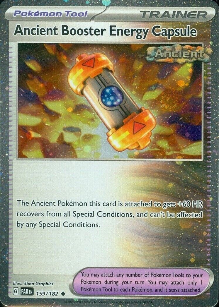 Ancient Booster Energy Capsule (159/182) (Cosmos Holo) [Scarlet & Violet: Paradox Rift] | Shuffle n Cut Hobbies & Games