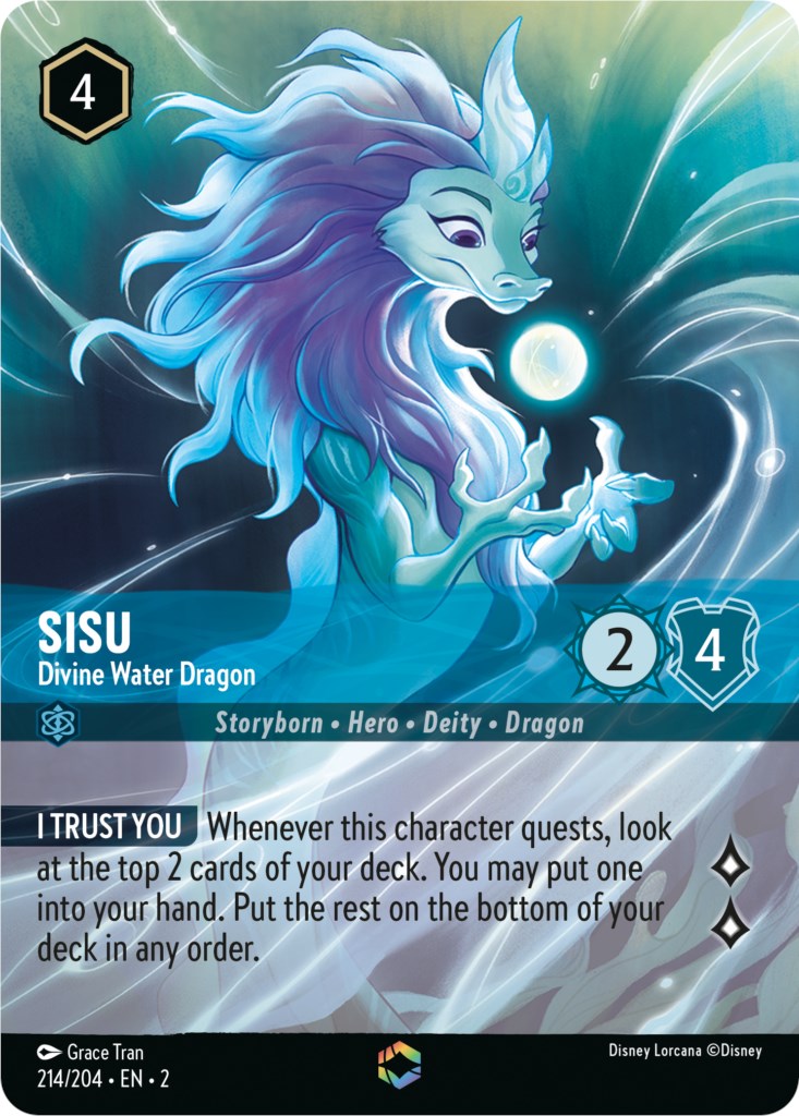 Sisu - Divine Water Dragon (Enchanted) (214/204) [Rise of the Floodborn] | Shuffle n Cut Hobbies & Games