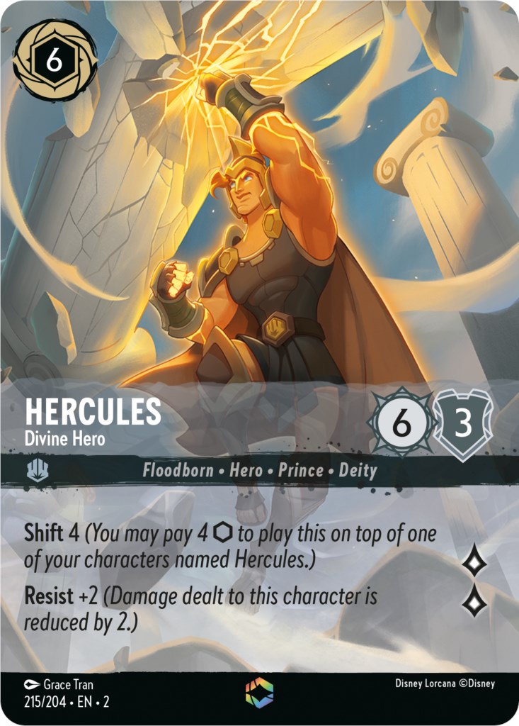Hercules - Divine Hero (Enchanted) (215/204) [Rise of the Floodborn] | Shuffle n Cut Hobbies & Games