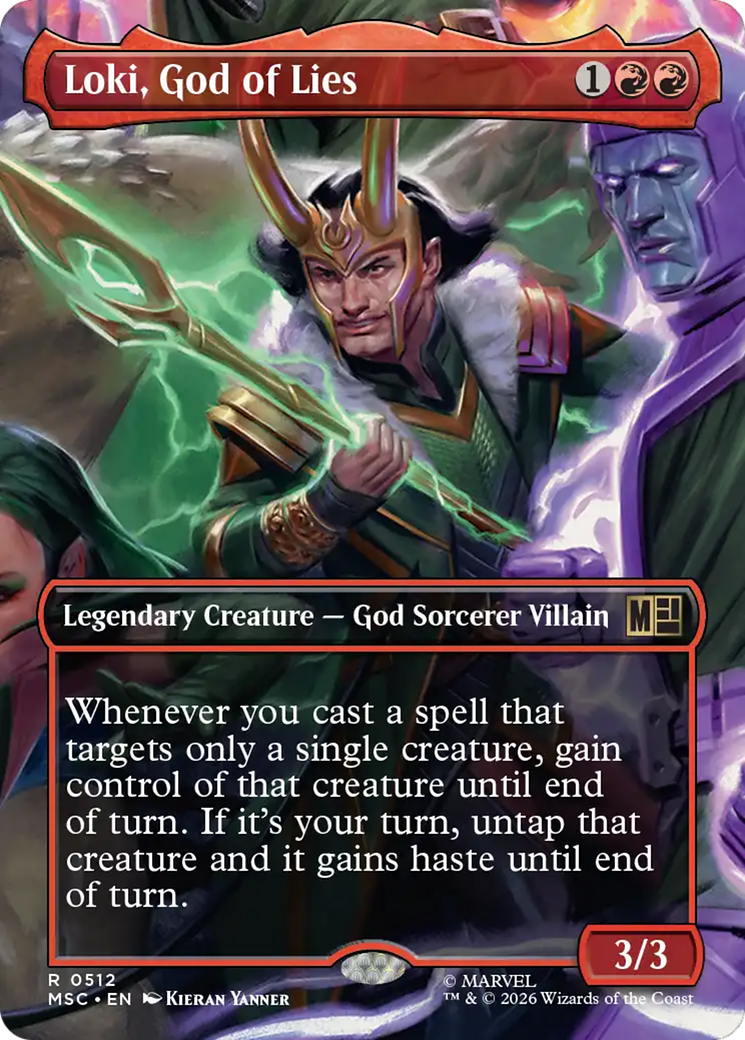 Loki, God of Lies (Borderless) [Marvel Super Heroes Commander] | Shuffle n Cut Hobbies & Games