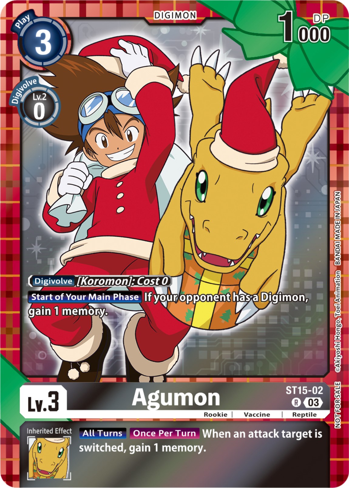 Agumon [ST15-02] (Winter Holiday 2023) [Starter Deck: Dragon of Courage] | Shuffle n Cut Hobbies & Games