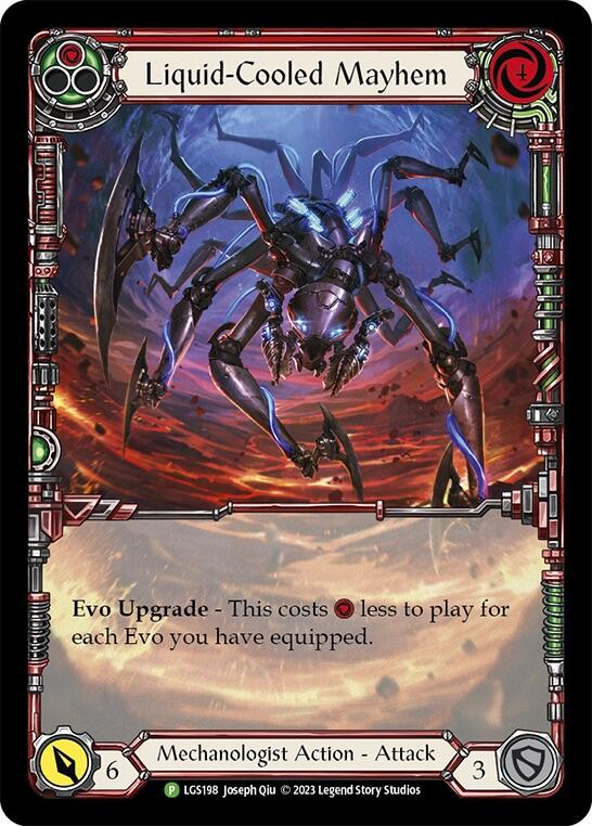 Liquid-Cooled Mayhem (Red) [LGS198] (Promo)  Rainbow Foil | Shuffle n Cut Hobbies & Games