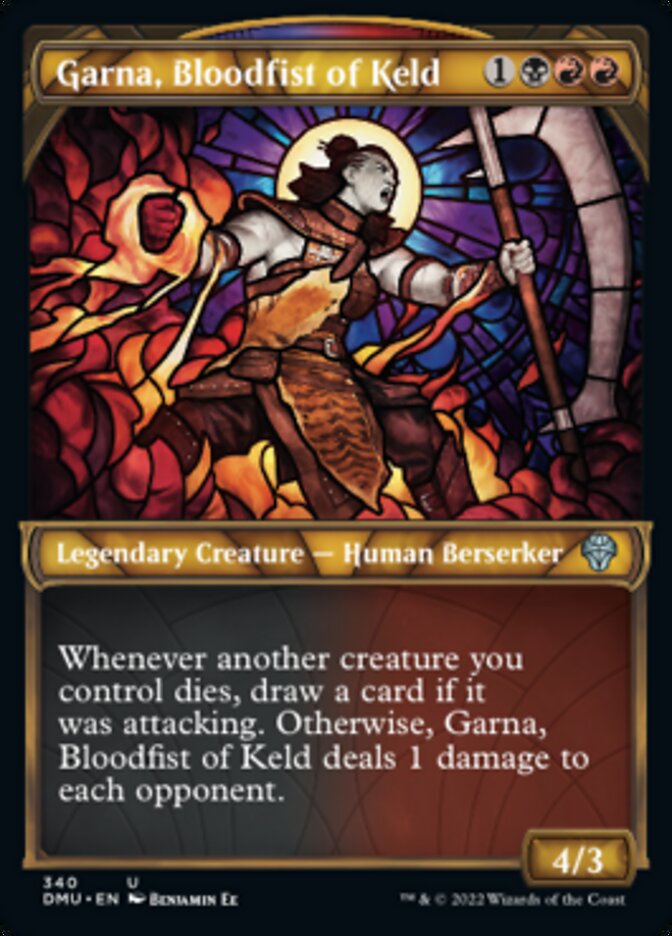 Garna, Bloodfist of Keld (Showcase Textured) [Dominaria United] | Shuffle n Cut Hobbies & Games