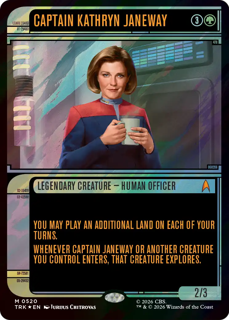 Captain Kathryn Janeway (Showcase) (Surge Foil) [Star Trek] | Shuffle n Cut Hobbies & Games