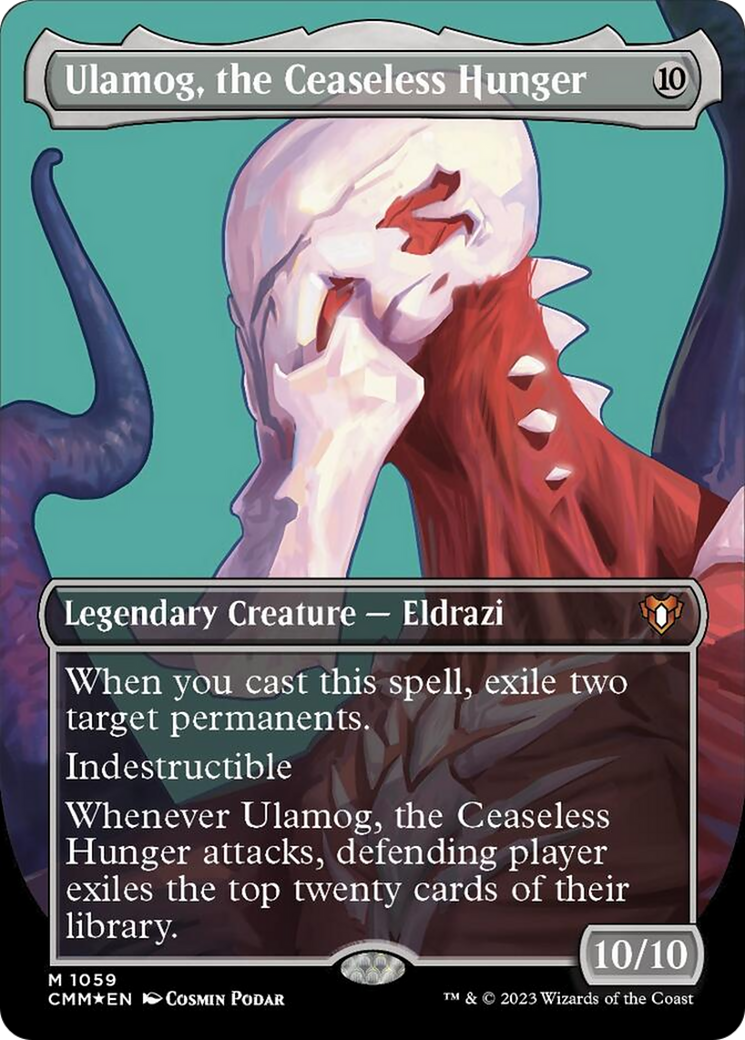 Ulamog, the Ceaseless Hunger (Borderless Textured Foil Frame Break) [Commander Masters] | Shuffle n Cut Hobbies & Games