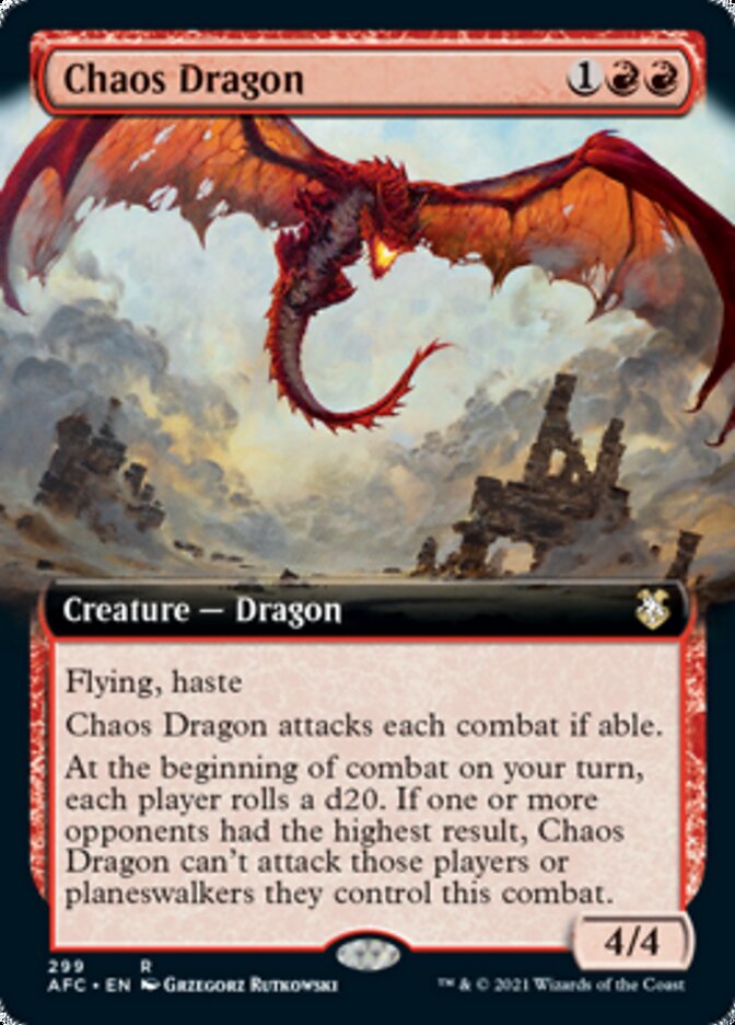 Chaos Dragon (Extended Art) [Dungeons & Dragons: Adventures in the Forgotten Realms Commander] | Shuffle n Cut Hobbies & Games