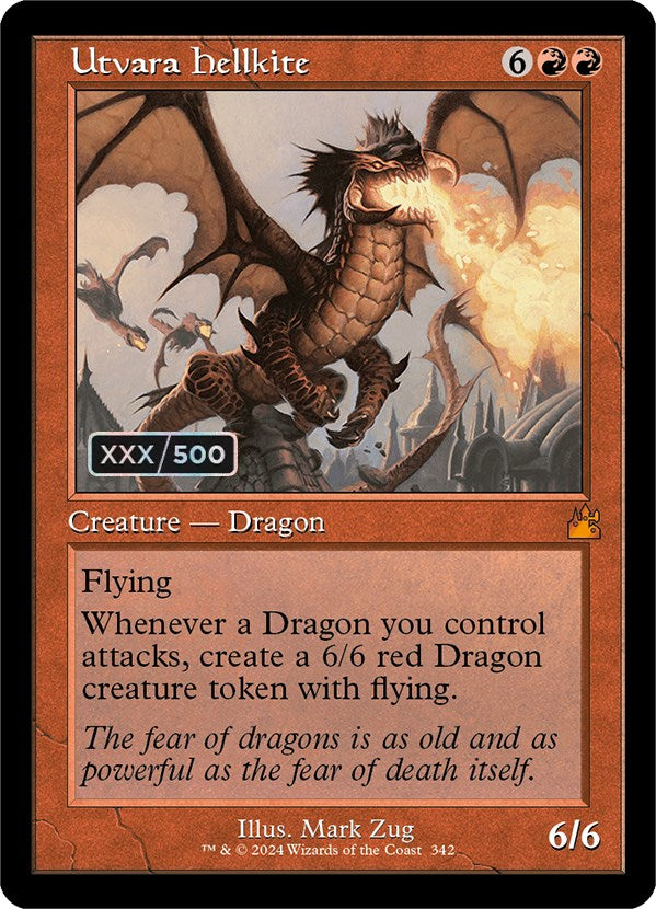 Utvara Hellkite (Retro) (Serialized) [Ravnica Remastered] | Shuffle n Cut Hobbies & Games