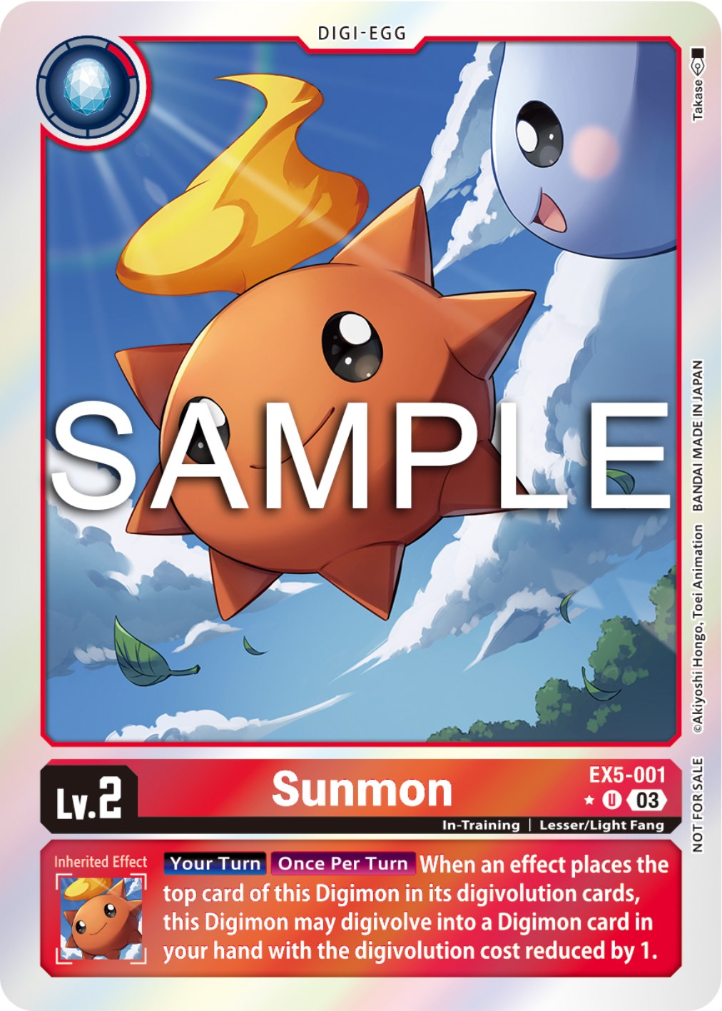 Sunmon [EX5-001] (Animal Colosseum Box Promotion Pack) [Animal Colosseum] | Shuffle n Cut Hobbies & Games