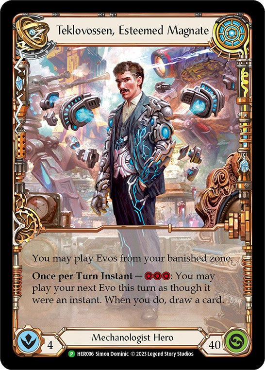 Teklovossen, Esteemed Magnate [HER096] (Promo)  Rainbow Foil | Shuffle n Cut Hobbies & Games