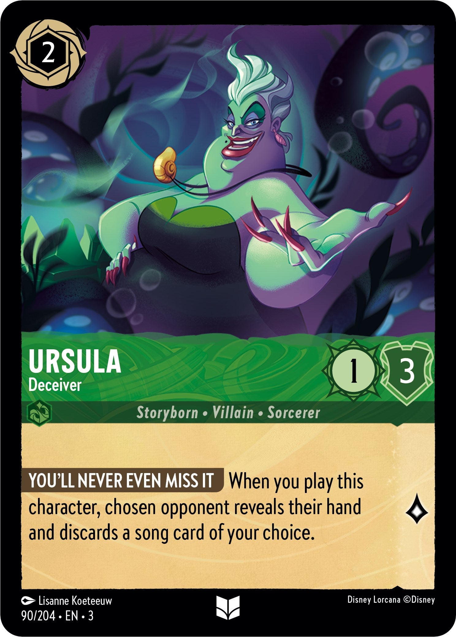 Ursula - Deceiver (90/204) [Into the Inklands] | Shuffle n Cut Hobbies & Games