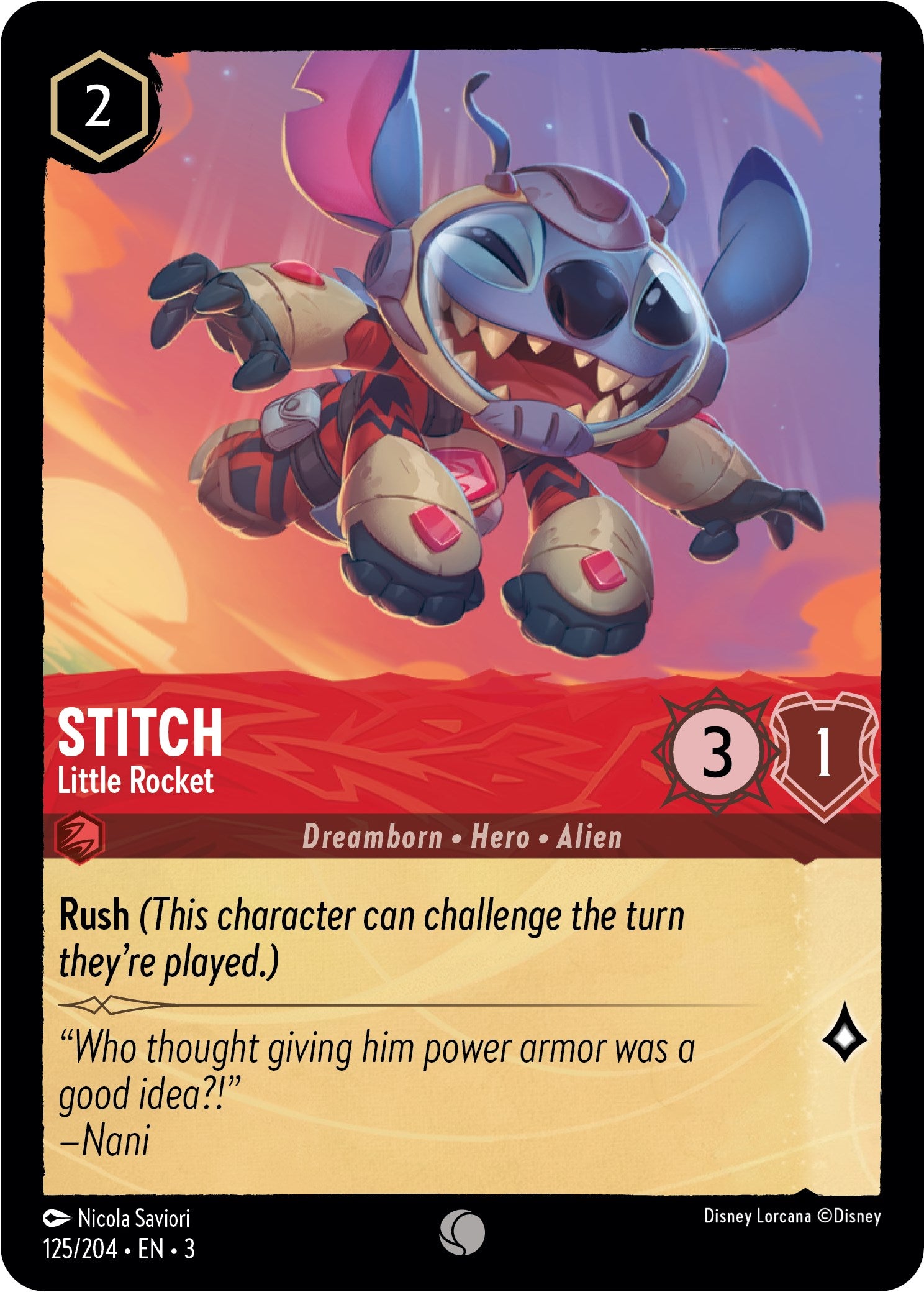 Stitch - Little Rocket (125/204) [Into the Inklands] | Shuffle n Cut Hobbies & Games