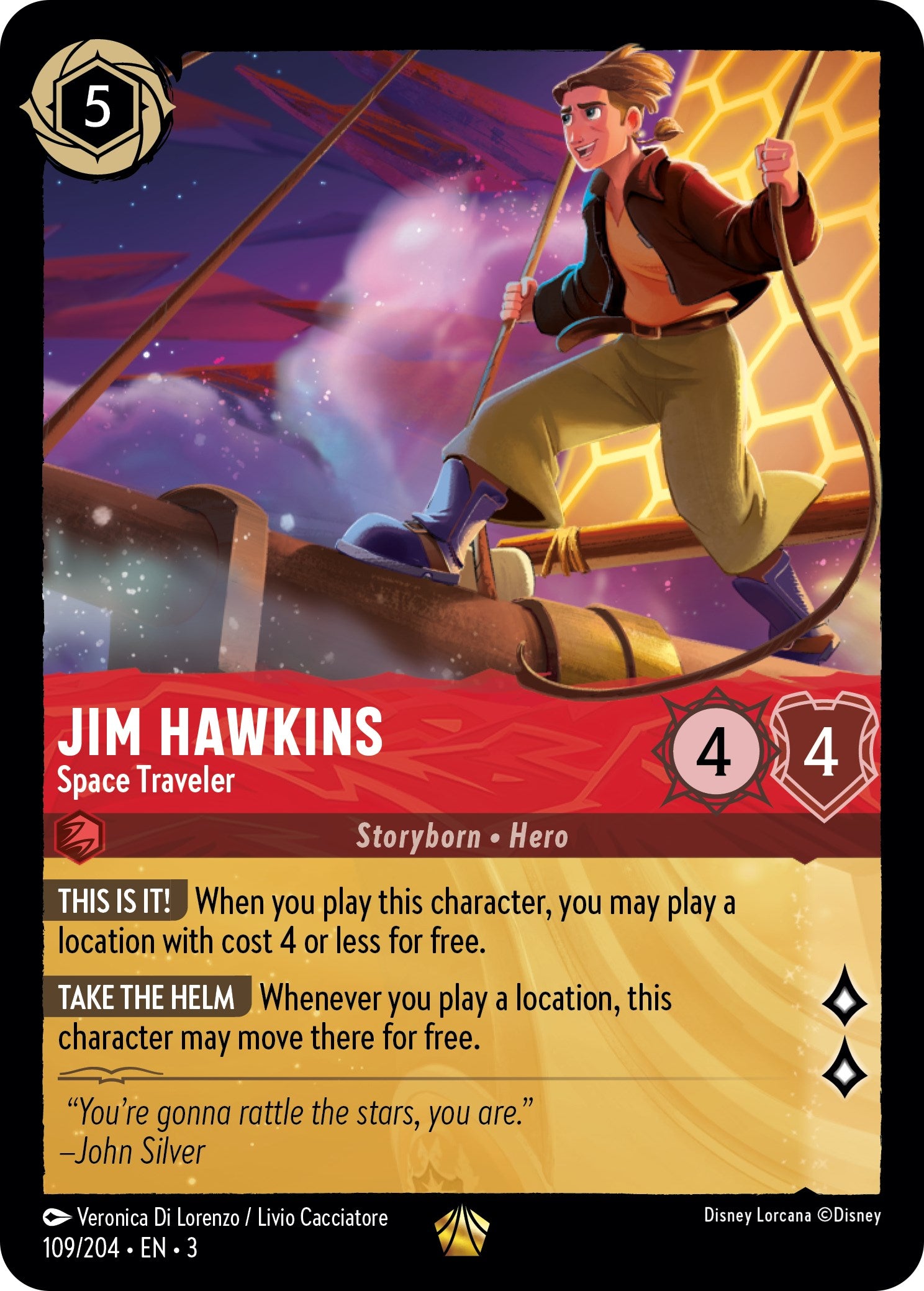 Jim Hawkins - Space Traveler (109/204) [Into the Inklands] | Shuffle n Cut Hobbies & Games