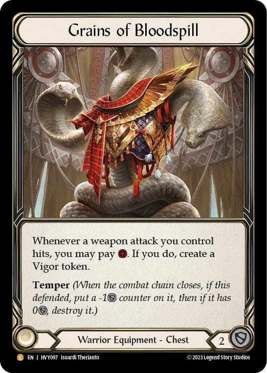 Grains of Bloodspill [HVY097] (Heavy Hitters)  Cold Foil | Shuffle n Cut Hobbies & Games