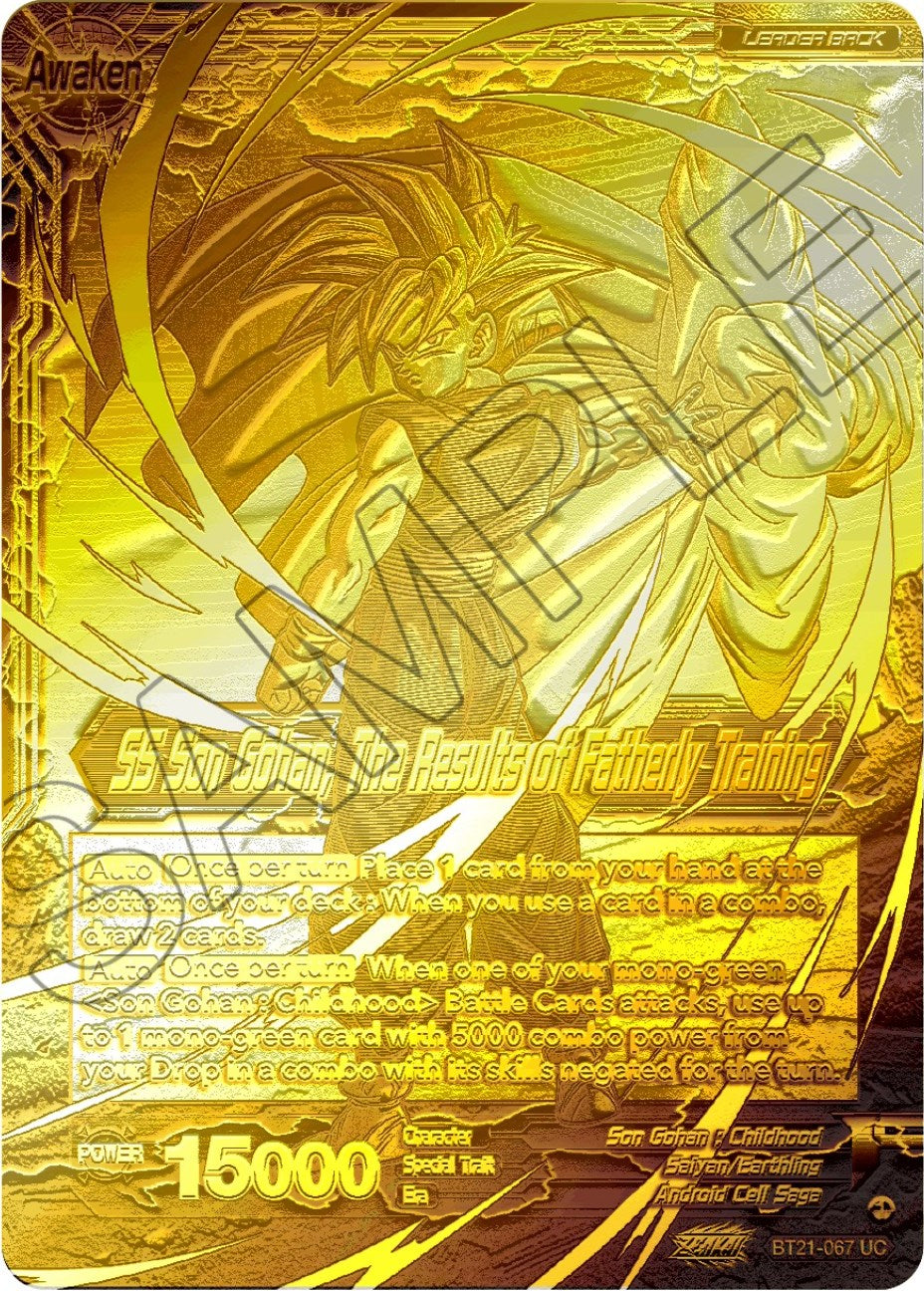 Son Gohan // SS Son Gohan, The Results of Fatherly Training (2023 Championship Finals) (Gold Metal Foil) (BT21-067) [Tournament Promotion Cards] | Shuffle n Cut Hobbies & Games