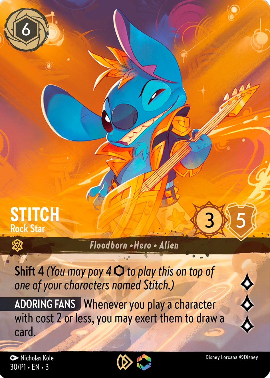 Stitch - Rock Star (Store Championship) (30) [Promo Cards] | Shuffle n Cut Hobbies & Games