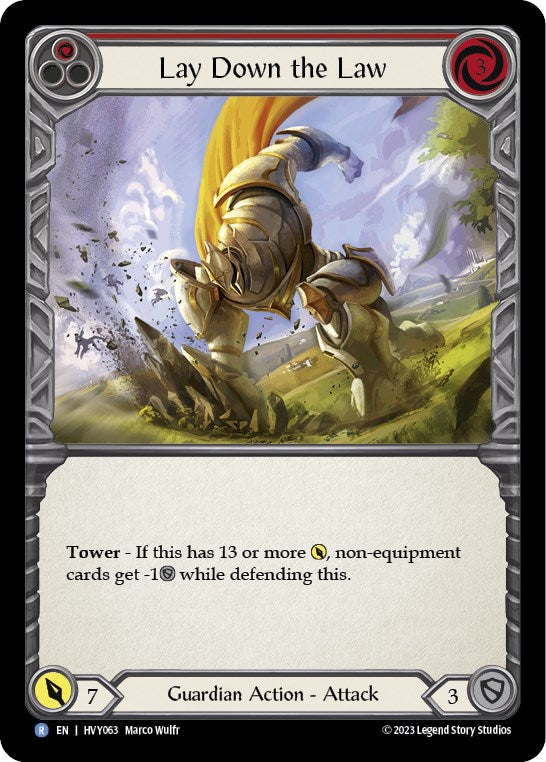 Lay Down the Law [HVY063] (Heavy Hitters)  Rainbow Foil | Shuffle n Cut Hobbies & Games