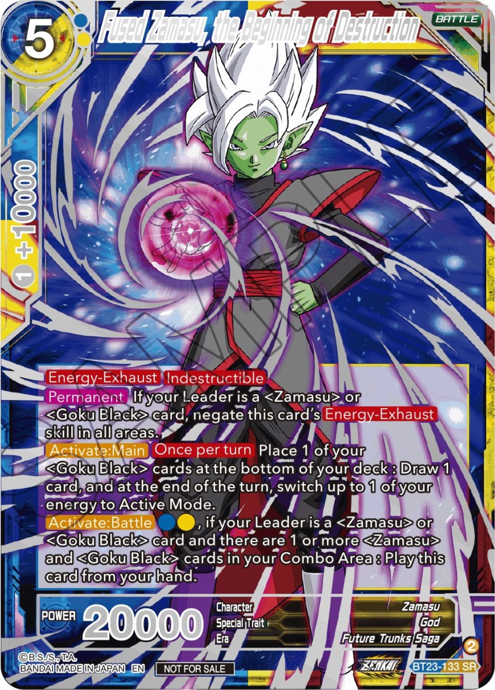 Fused Zamasu, the Beginning of Destruction (Championship 2023 Reward Alternate Art Card Set) (Holo) (BT23-133) [Tournament Promotion Cards] | Shuffle n Cut Hobbies & Games