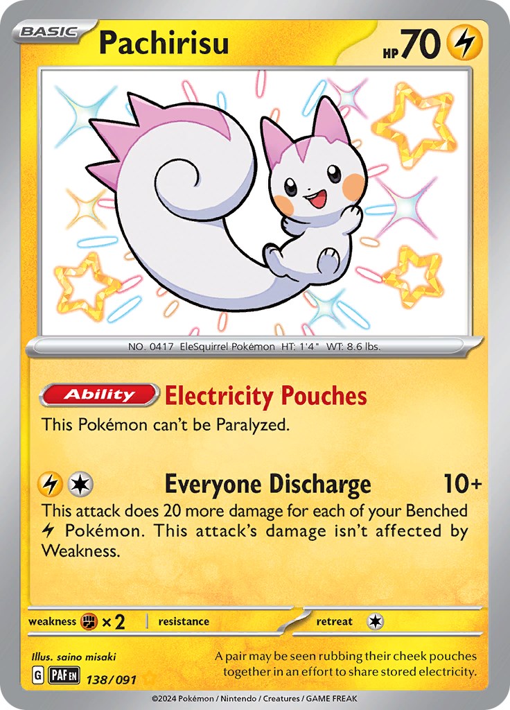 Pachirisu (138/091) [Scarlet & Violet: Paldean Fates] | Shuffle n Cut Hobbies & Games