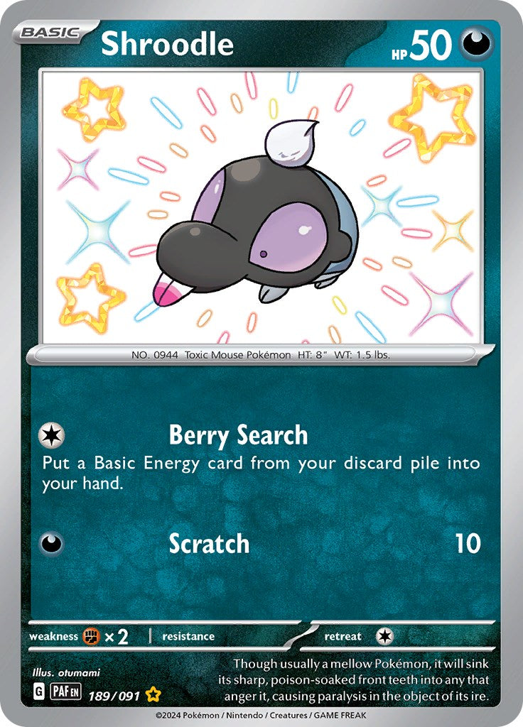 Shroodle (189/091) [Scarlet & Violet: Paldean Fates] | Shuffle n Cut Hobbies & Games