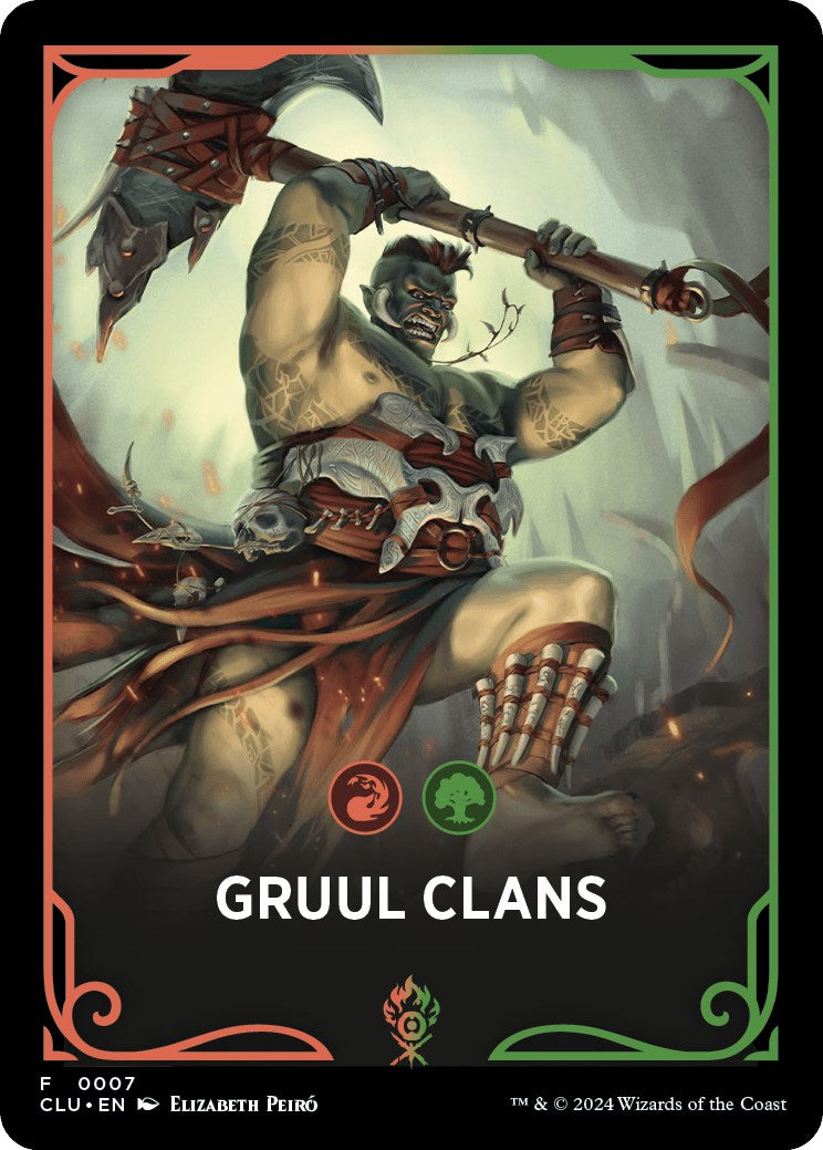 Gruul Clans Theme Card [Ravnica: Clue Edition Tokens] | Shuffle n Cut Hobbies & Games