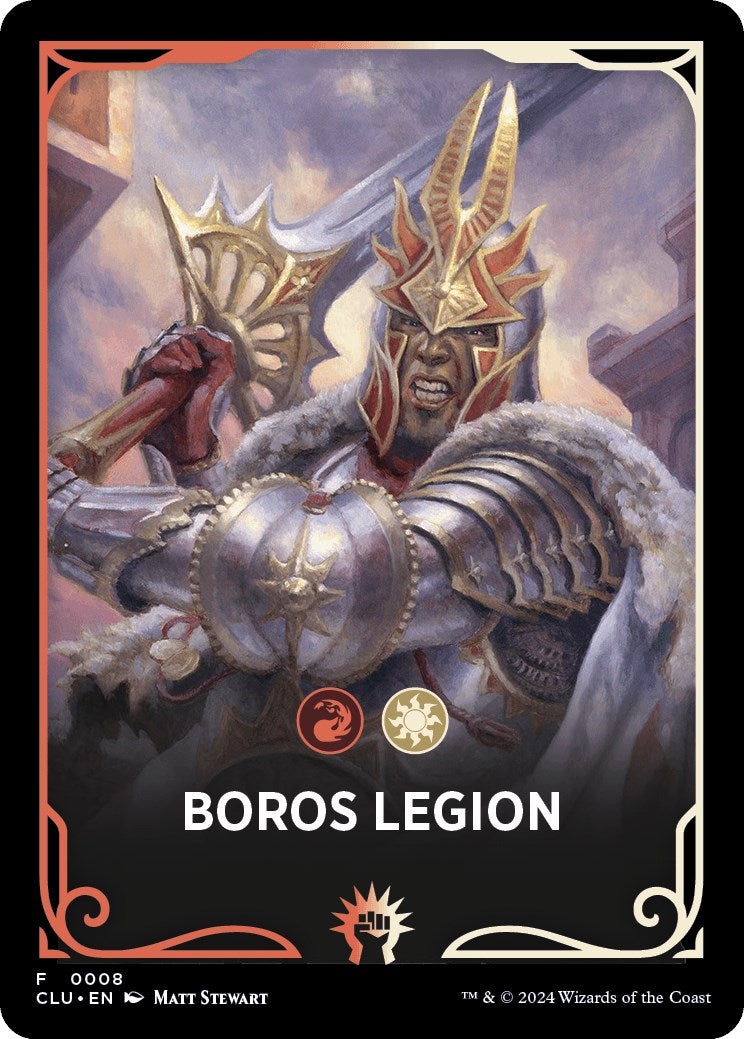 Boros Legion Theme Card [Ravnica: Clue Edition Tokens] | Shuffle n Cut Hobbies & Games