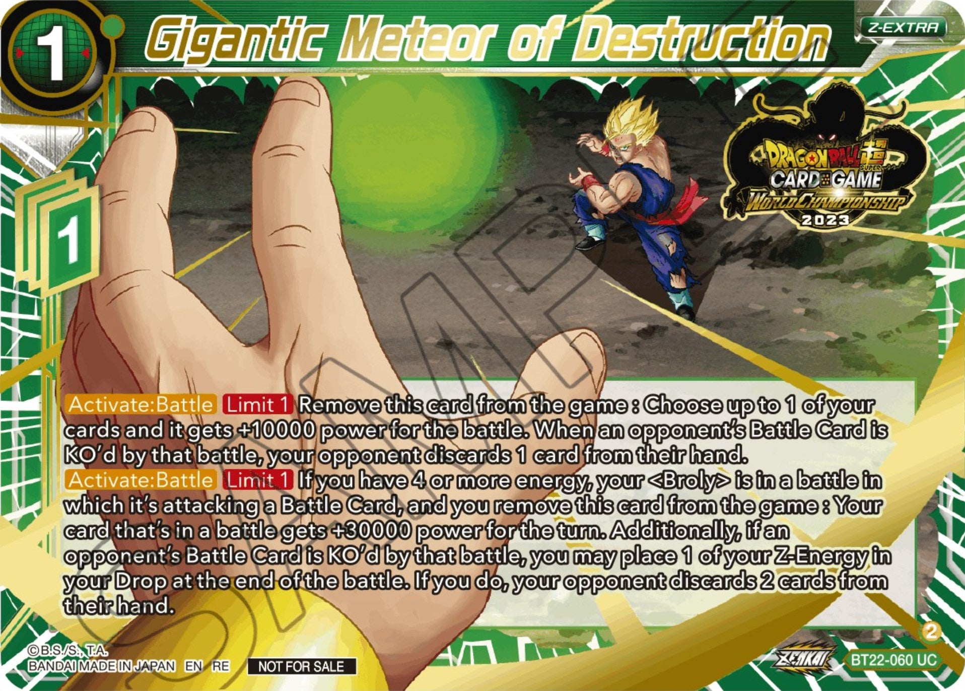 Gigantic Meteor of Destruction (2023 World Championship Z-Extra Card Set) (BT22-060) [Tournament Promotion Cards] | Shuffle n Cut Hobbies & Games