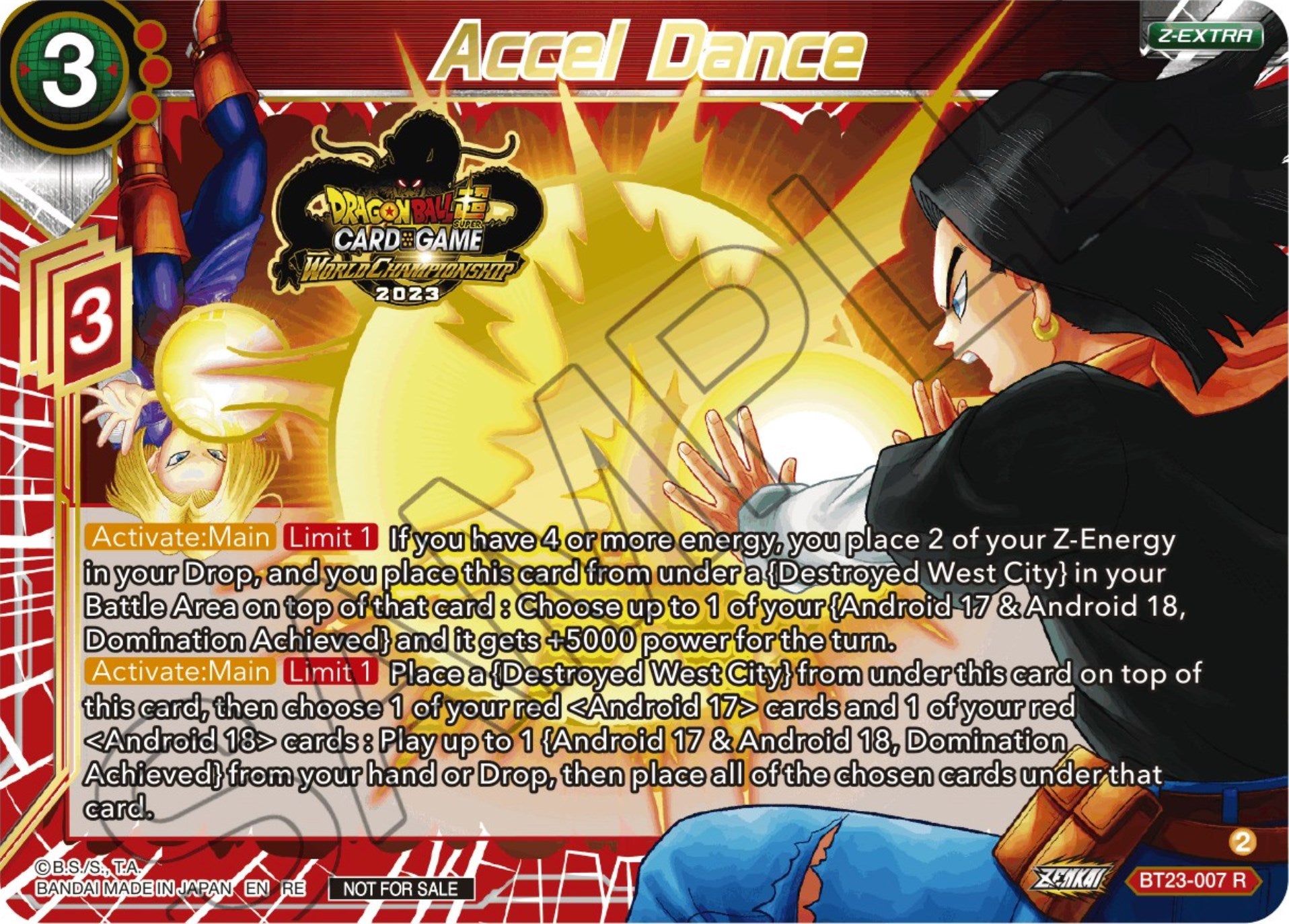 Accel Dance (2023 World Championship Z-Extra Card Set) (BT23-007) [Tournament Promotion Cards] | Shuffle n Cut Hobbies & Games