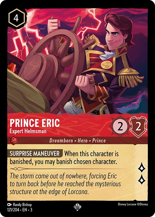 Prince Eric - Expert Helmsman (121/204) [Into the Inklands] | Shuffle n Cut Hobbies & Games