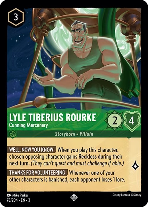 Lyle Tiberius Rourke - Cunning Mercenary (78/204) [Into the Inklands] | Shuffle n Cut Hobbies & Games