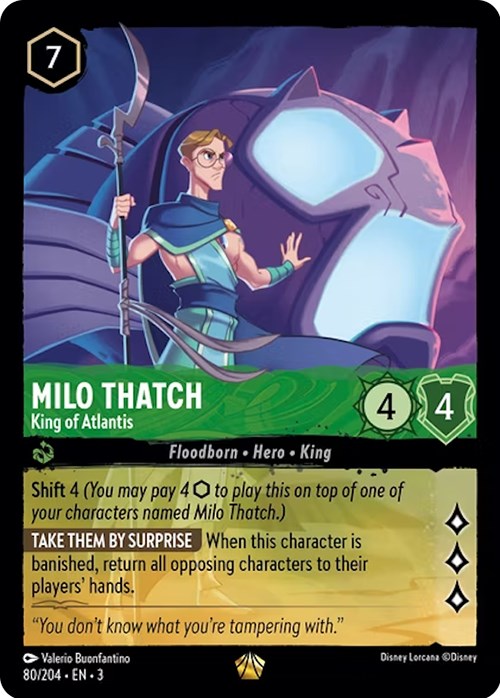 Milo Thatch - King of Atlantis (80/204) [Into the Inklands] | Shuffle n Cut Hobbies & Games