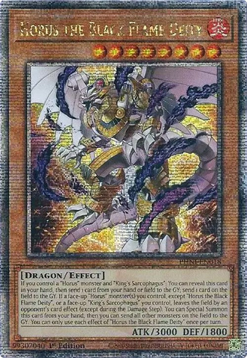 Horus the Black Flame Deity [PHNI-EN018] Quarter Century Secret Rare | Shuffle n Cut Hobbies & Games